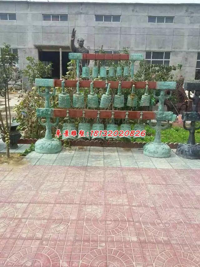 編鐘銅雕，青銅編鐘雕塑