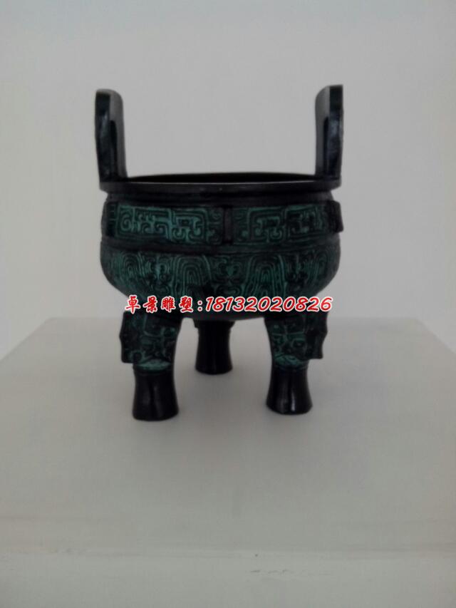青銅鼎，三足鼎雕塑，銅香爐 (2)