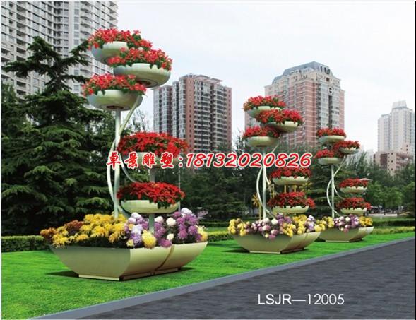 玻璃鋼花盆雕塑，玻璃鋼花架雕塑 (1)