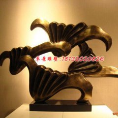 玻璃鋼抽象雕塑，玻璃鋼仿銅雕塑