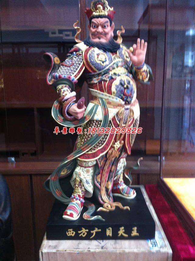 玻璃鋼廣目天王雕塑，玻璃鋼彩繪雕塑