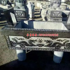 石雕鼎，石雕香爐，寺廟香爐雕塑