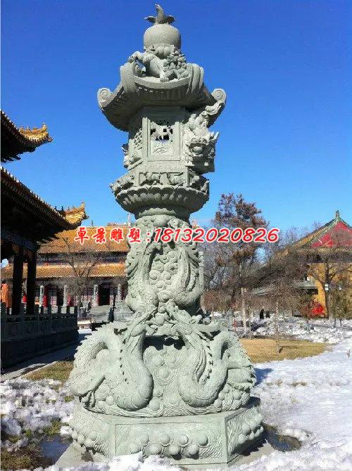 大理石燈雕塑，寺廟石雕燈 (4)