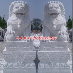 北京獅石雕，漢白玉北京獅雕塑