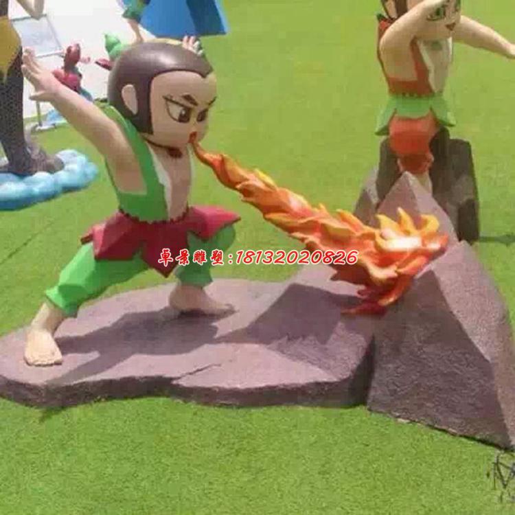 玻璃鋼葫蘆娃雕塑，玻璃鋼動(dòng)畫(huà)人物雕塑 (3)