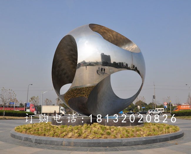 不銹鋼球雕塑，廣場球不銹鋼雕塑