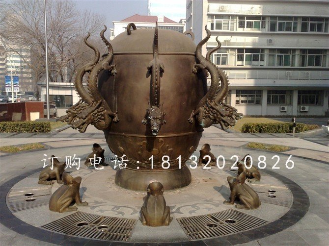地震儀銅雕,地理學(xué)院景觀銅雕