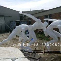 玻璃鋼滑冰雕塑，仿真滑冰雕塑