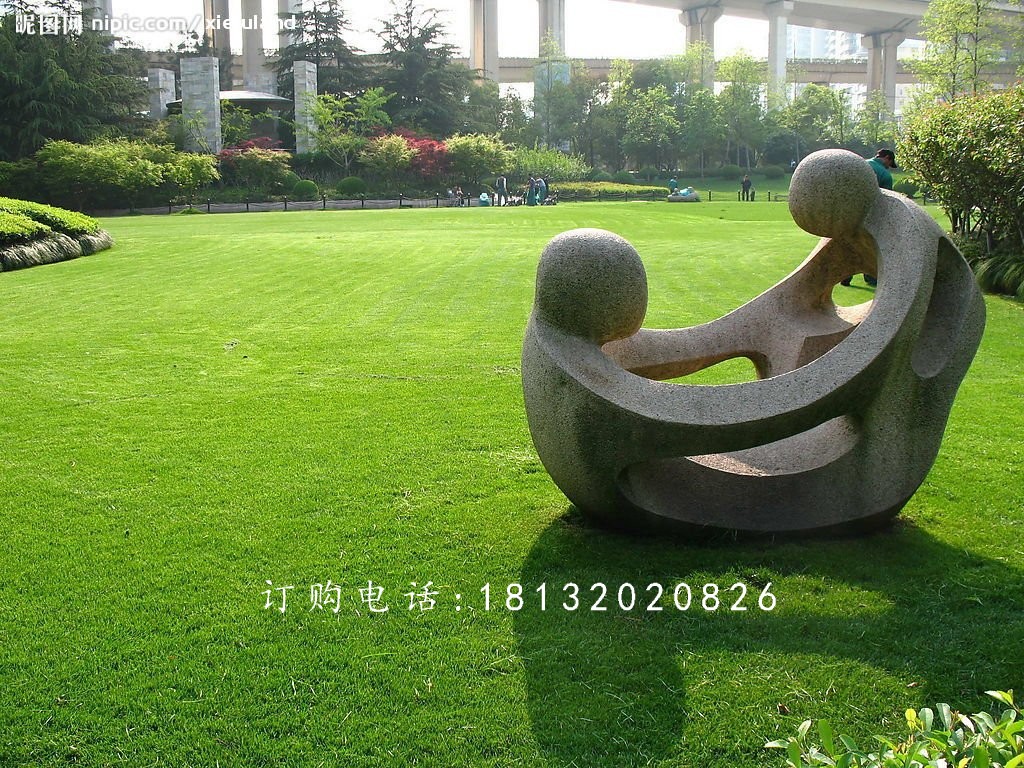 抽象人物石雕，公園抽象人物石雕