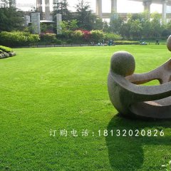 抽象人物石雕，公園抽象人物石雕