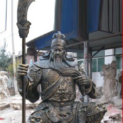 持刀關(guān)公銅雕，坐著的關(guān)公銅雕