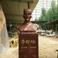 李時(shí)珍銅雕，古代醫(yī)學(xué)名人銅雕