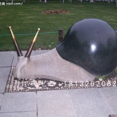 公園動(dòng)物石雕，大理石蝸牛