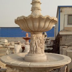 雙層噴泉石雕，歐式噴水盆雕塑