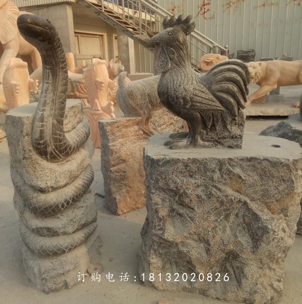 十二生肖石雕，公園仿古十二生肖石雕 (3)