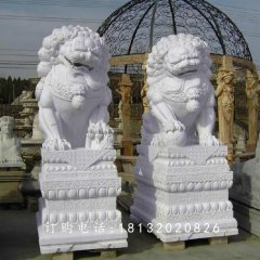 漢白玉獅子石雕，門口獅子雕塑