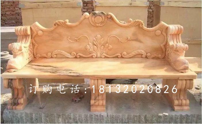 晚霞紅石雕椅,廣場(chǎng)景觀石雕