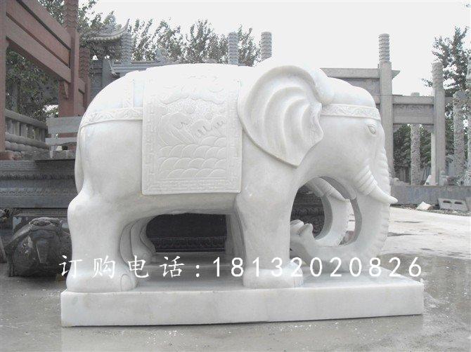 大象石雕，漢白玉大象雕塑 (2)1