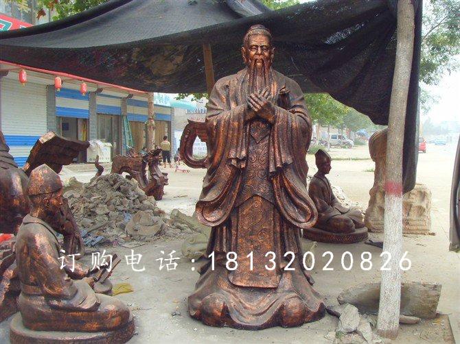 玻璃鋼孔子雕塑，仿銅玻璃鋼孔子雕塑 (2)