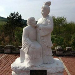 乳姑不怠石雕，二十四孝石雕