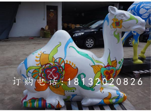 玻璃鋼駱駝雕塑，彩繪駱駝雕塑 (2)