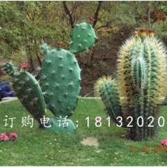 玻璃鋼仙人掌雕塑，玻璃鋼植物雕塑