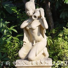 美女沐浴石雕，公園人物石雕