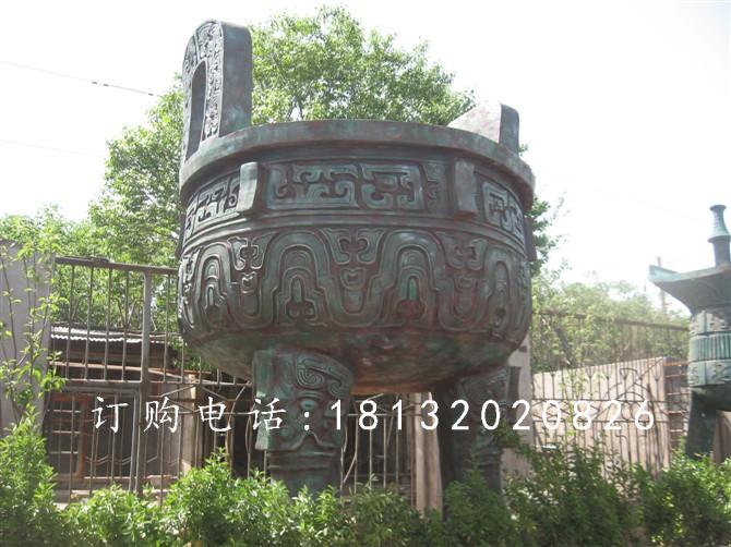 三足鼎雕塑，青銅鼎雕塑 (2)