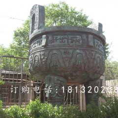 三足鼎雕塑，青銅鼎雕塑