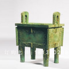 司母戊鼎銅雕，仿古青銅鼎