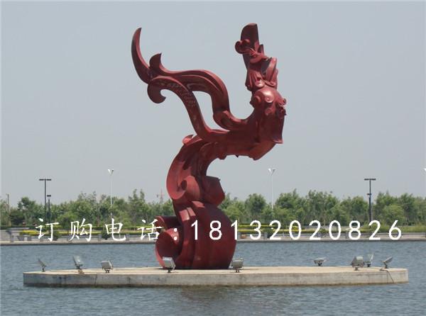 不銹鋼抽象鳳凰雕塑，廣場(chǎng)抽象雕塑
