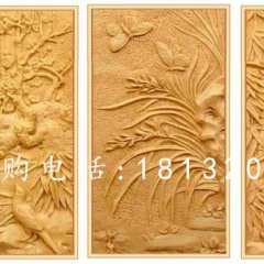砂巖浮雕，梅蘭竹菊石浮雕