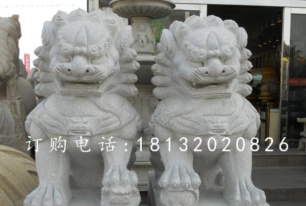 獅子滾繡球石雕，大理石獅子雕塑