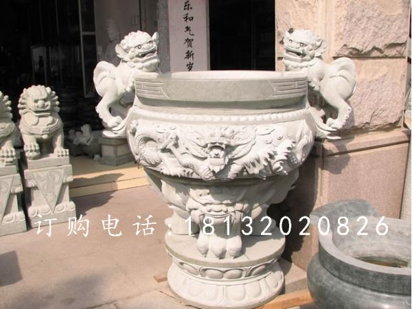 石雕香爐，仿古三足香爐石雕