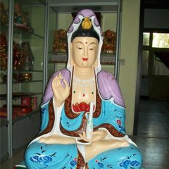觀音菩薩雕塑，玻璃鋼彩繪佛像雕塑