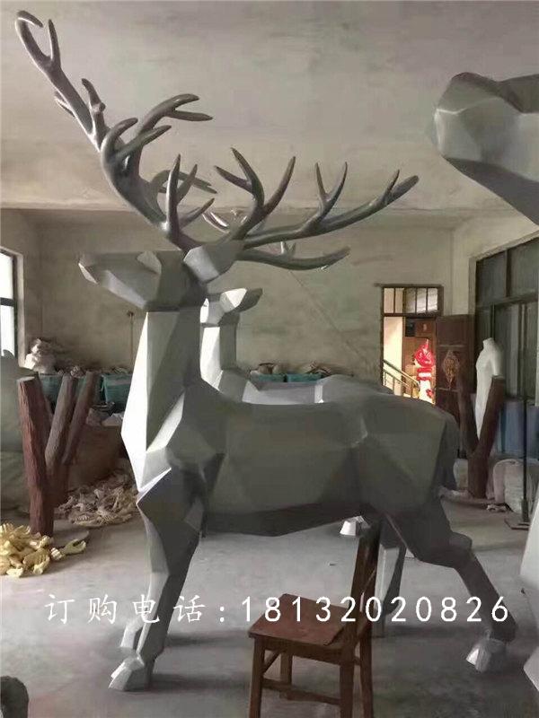 玻璃鋼馴鹿雕塑，玻璃鋼動(dòng)物雕塑 (2)