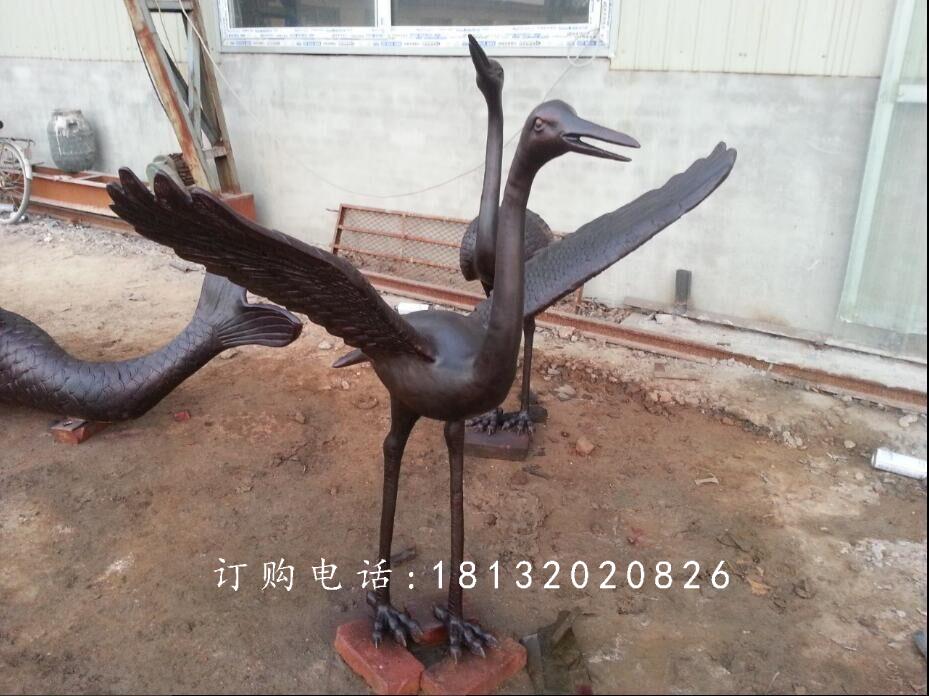 仙鶴銅雕，廣場動(dòng)物銅雕