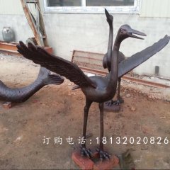 仙鶴銅雕，廣場動物銅雕