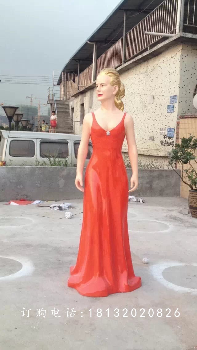 玻璃鋼仿真人物，玻璃鋼女人雕塑 (4)