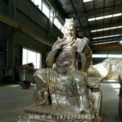 讀春秋關(guān)公雕塑，鑄銅人物雕塑