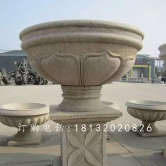 公園花盆雕塑，景觀花盆石雕