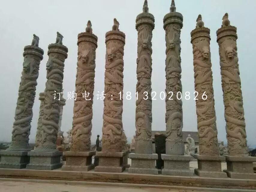 盤龍柱石雕,廣場(chǎng)石龍柱雕塑