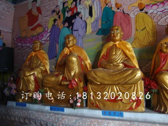 玻璃鋼十八羅漢雕塑，寺廟羅漢雕塑 (2)