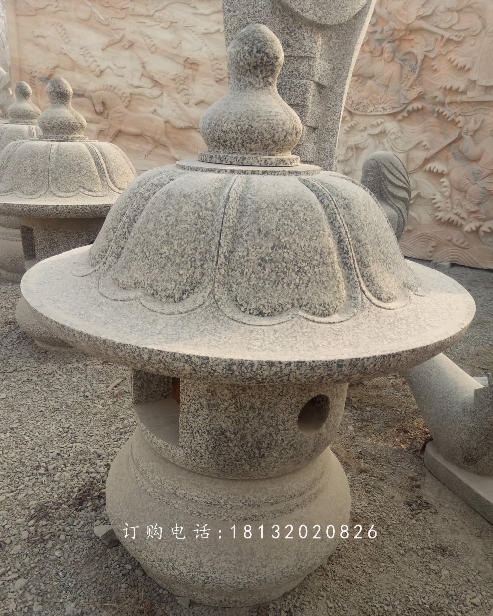 仿古石燈，寺廟石燈