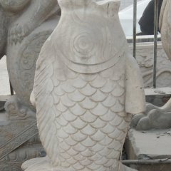 噴水魚石雕，公園噴泉石雕