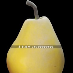 鴨梨雕塑，玻璃鋼仿真水果雕塑