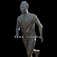 跑步銅雕，公園現(xiàn)代人物銅雕