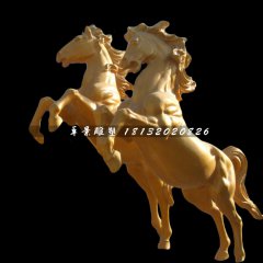 廣場(chǎng)立馬雕塑，玻璃鋼仿銅馬雕塑