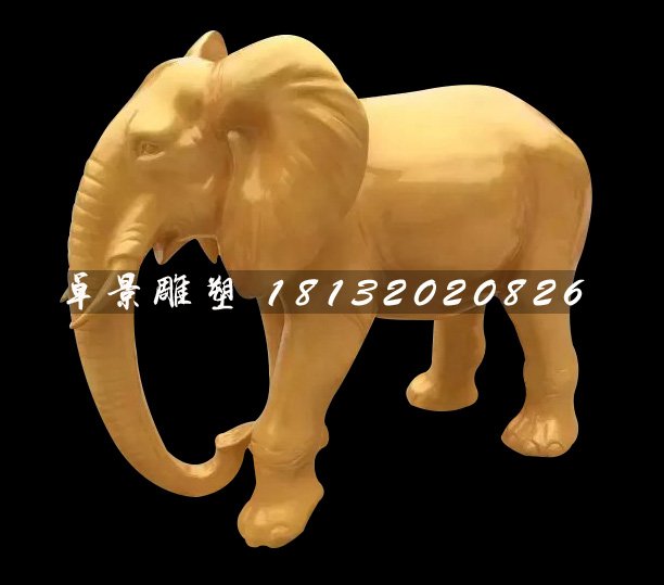玻璃鋼大象雕塑，玻璃鋼仿真象雕塑