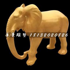 玻璃鋼大象雕塑，玻璃鋼仿真象雕塑